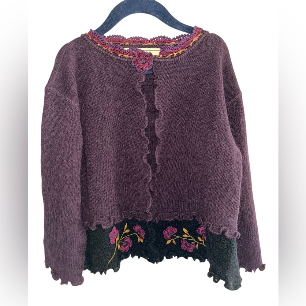 Peruvian Link Alpaca Collection Little Girl Wool Knitted Open Front Cardigan